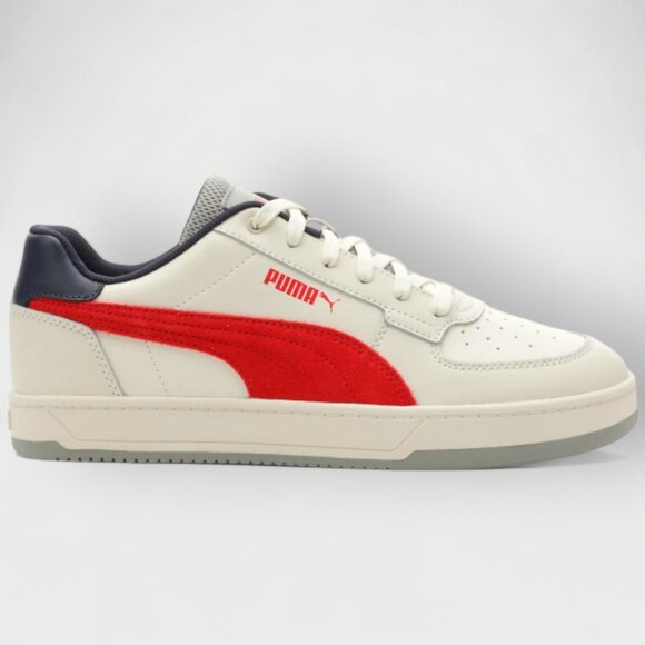 Puma Other - PUMA Men’s Caven 2.0 Apres Sneakers Ivory Red Navy Size 9 Shoes 399139-01